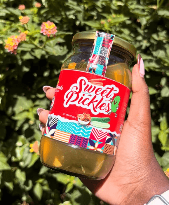 Sweet pickles bottle